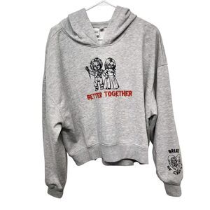 Womens NWOT Cropped Bride Of CHUCKY‎ Hoodie Sz XL #I62WB